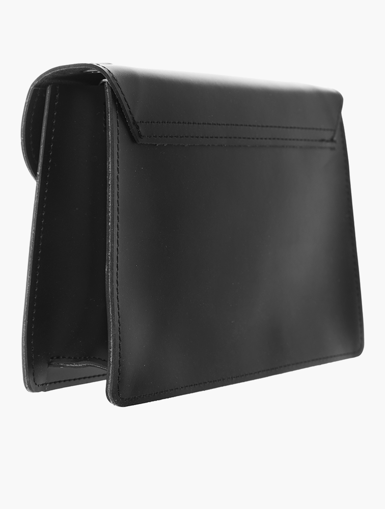 MyRunway Shop Daily Finery Black Flap Buckle Shoulder Bag for Women